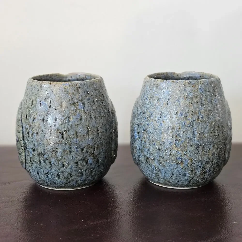 Vintage Owl Teapot Set with 2 Cups – 1970s Japanese Stoneware Otagiri Style